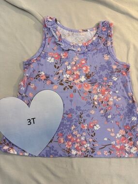 The Children's Place - Floral Blue and Pink Tank Top